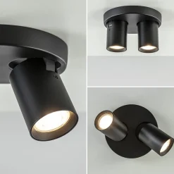 Straluma Plafondspot Oliver 2L rond zwart gu10><noscript><img width=