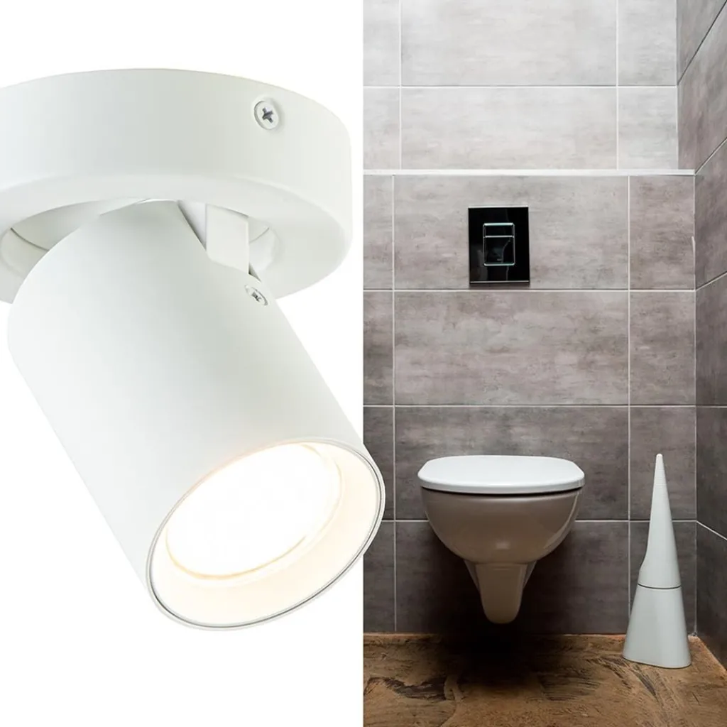 Straluma Plafondspot Oliver 1L tube wit gu10> Wandlampen|Opbouwspots