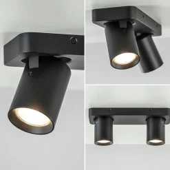 Straluma Plafondspot Oliver 2L zwart balk+tubes><noscript><img width=