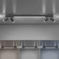 Straluma Plafondspot Pure Lines antraciet smart></noscript> Plafondlampen|Opbouwspots