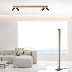 Straluma Plafondspot Pure Lines antraciet/hout cct></noscript> Plafondlampen|Opbouwspots