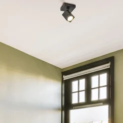 Straluma Plafondspot Quadro 1L zwart gu10><noscript><img width=