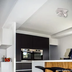 Straluma Plafondspot Quatro 2L alu led incl.gu10></noscript> Plafondlampen|Wandlampen