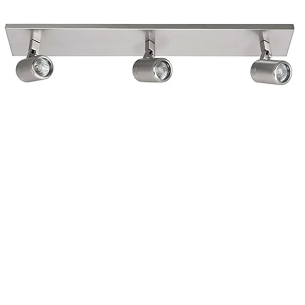 Straluma Plafondspot Rain 3L balk nikkel IP44> Opbouwspots|Keukenverlichting