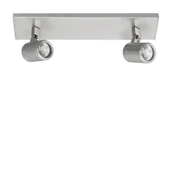 Straluma Plafondspot Rain 2L balk nikkel IP44> Wandlampen|Opbouwspots
