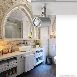 Straluma Plafondspot Rain 2L balk nikkel IP44><noscript><img width=