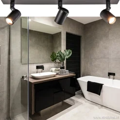 Straluma Plafondspot Rain 3L balk zwart gu10 IP44><noscript><img width=