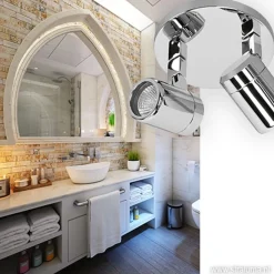 Straluma Plafondspot Rain 2l rond chroom IP44><noscript><img width=