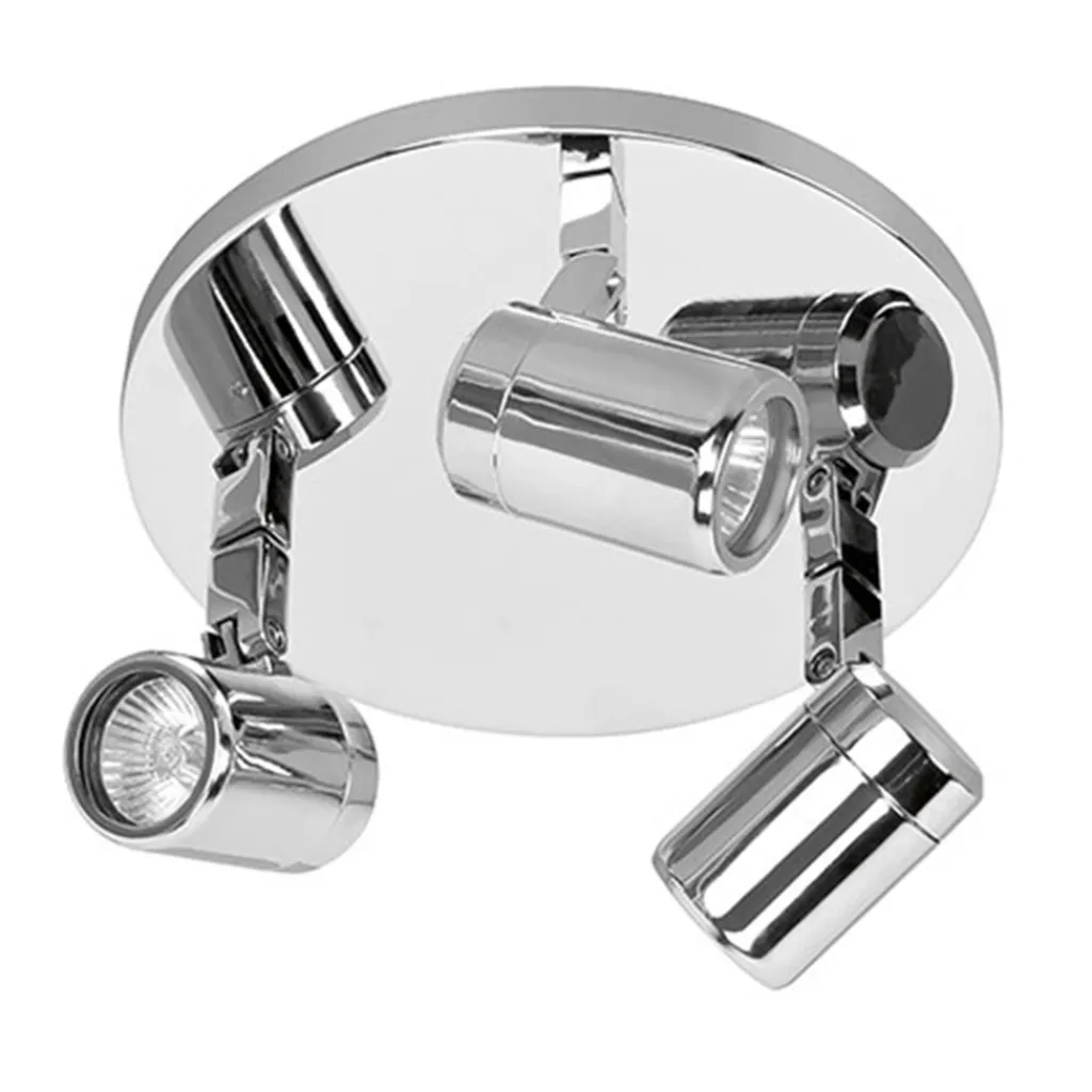 Straluma Plafondspot Rain 3l rond chroom IP44> Opbouwspots|Keukenverlichting