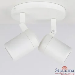 Straluma Plafondspot Rain 2L rond wit gu10 IP44> Plafondlampen|Opbouwspots