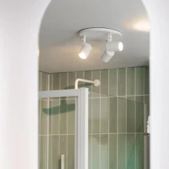 Straluma Plafondspot Rain 3L rond wit IP44></noscript> Plafondlampen|Opbouwspots