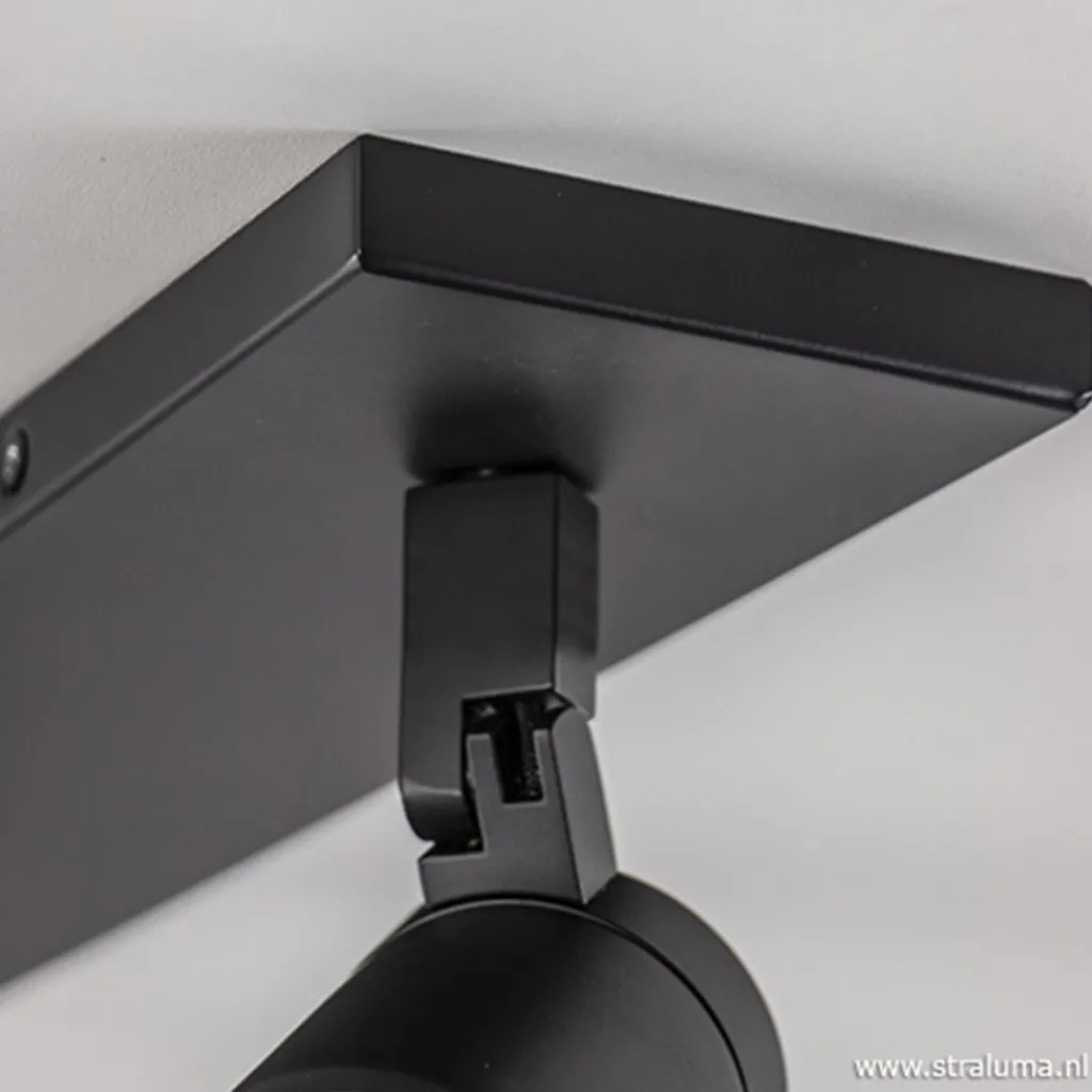Straluma Plafondspot Rain 2L zwart balk IP44> Opbouwspots|Slaapkamerlampen