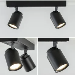 Straluma Plafondspot Razza 2L balk zwart gu10><noscript><img width=