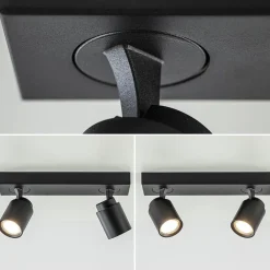 Straluma Plafondspot Razza 2L balk zwart gu10><noscript><img width=