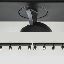 Straluma Plafondspot Razza 4L balk zwart gu10></noscript> Opbouwspots|Woonkamerlampen