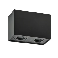 Straluma Plafondspot Rebel box 2l zwart gu10> Opbouwspots|Keukenverlichting