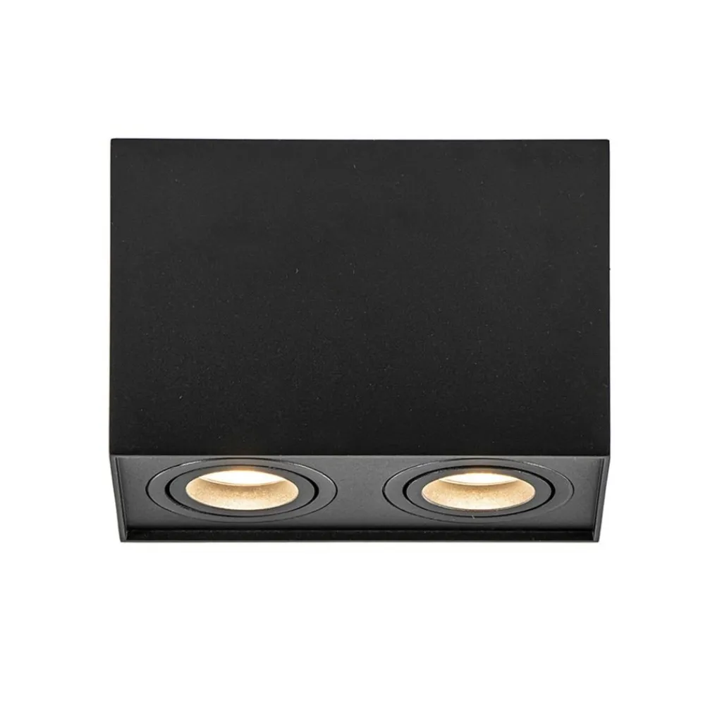 Straluma Plafondspot Rebel box 2l zwart gu10> Opbouwspots|Keukenverlichting