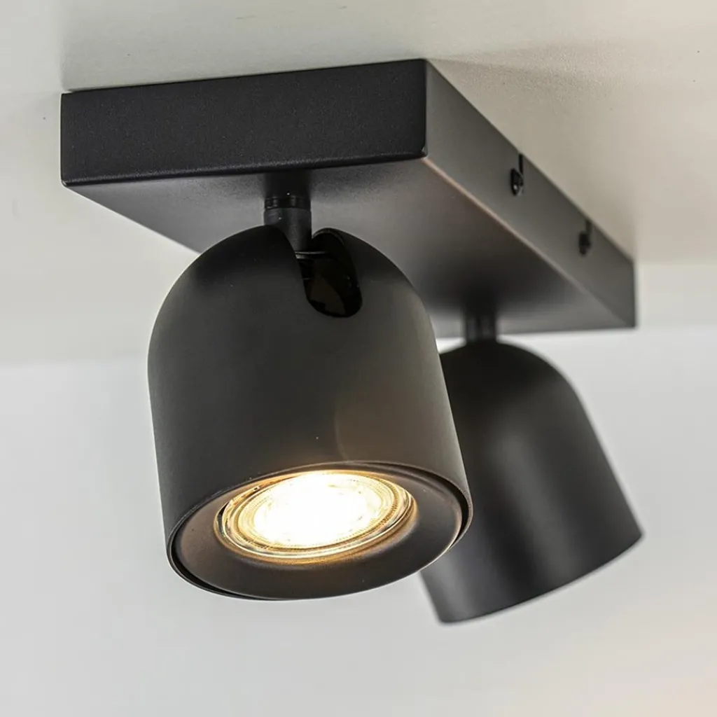 Straluma Plafondspot Solare 2l balk zwart> Plafondlampen|Opbouwspots