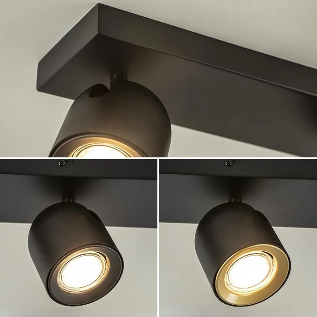 Straluma Plafondspot Solare 4l balk zwart> Plafondlampen|Opbouwspots