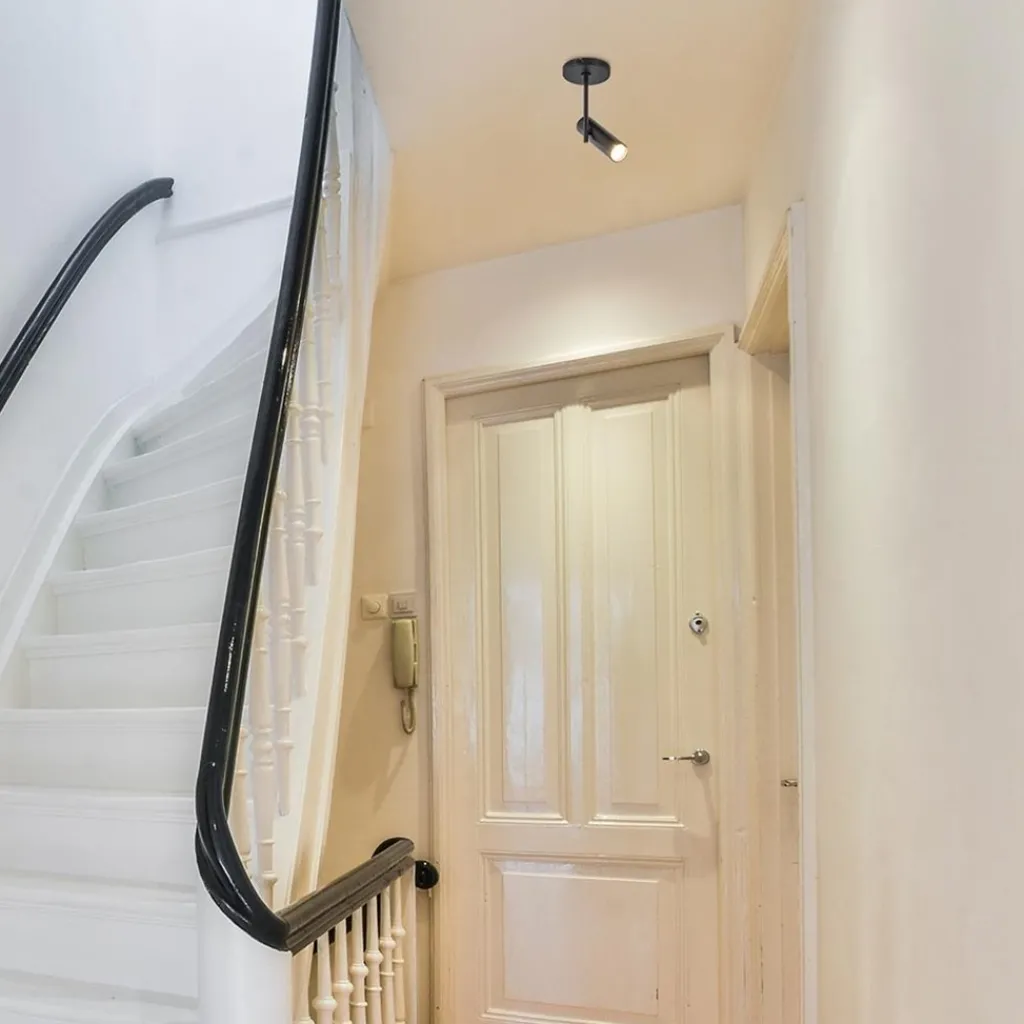 Straluma Plafondspot Trend enkel zwart gu10 mini> Opbouwspots|Woonkamerlampen