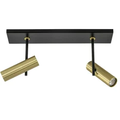 Straluma Plafondspot Trend 2L zwart/goud mini gu10> Opbouwspots|Woonkamerlampen