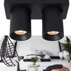 Straluma Plafondspot tube 2-L zwart incl.gu10 dtw></noscript> Plafondlampen|Opbouwspots