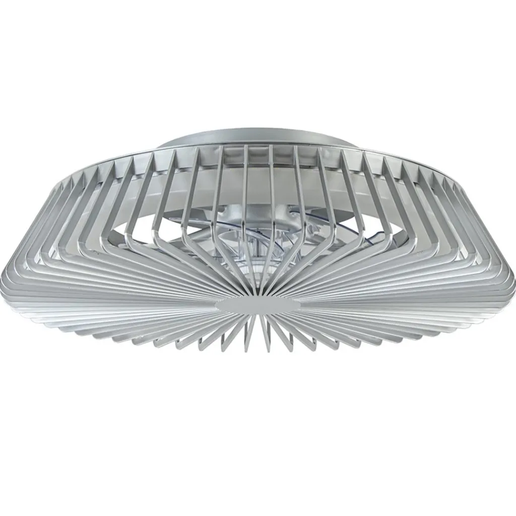 Straluma Plafondventilator Himalaya zilver ab+app> Plafondlampen|Plafondventilatoren met lamp