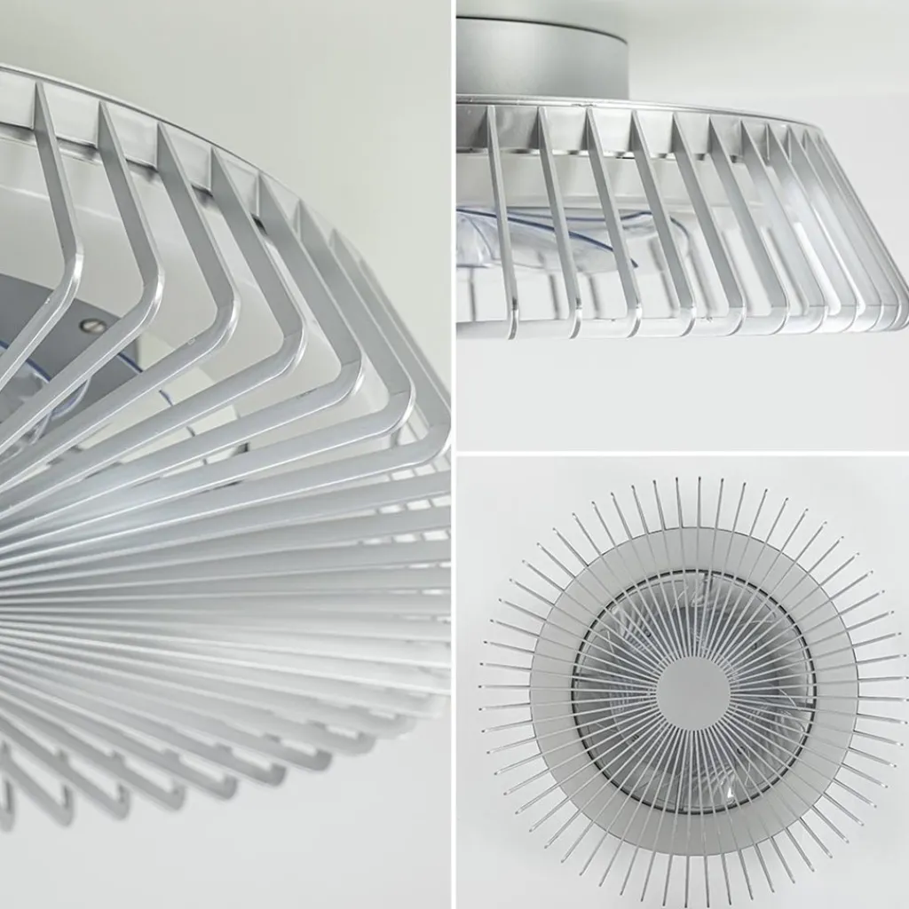 Straluma Plafondventilator Himalaya zilver ab+app> Plafondlampen|Plafondventilatoren met lamp