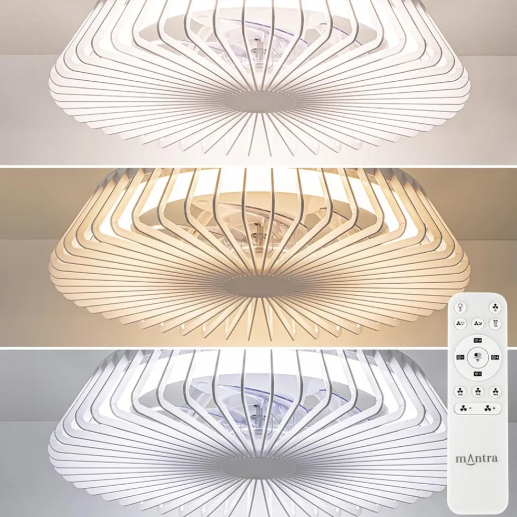 Straluma Plafondventilator mini wit inclusief dimbaar LED> Plafondlampen|Plafondventilatoren met lamp