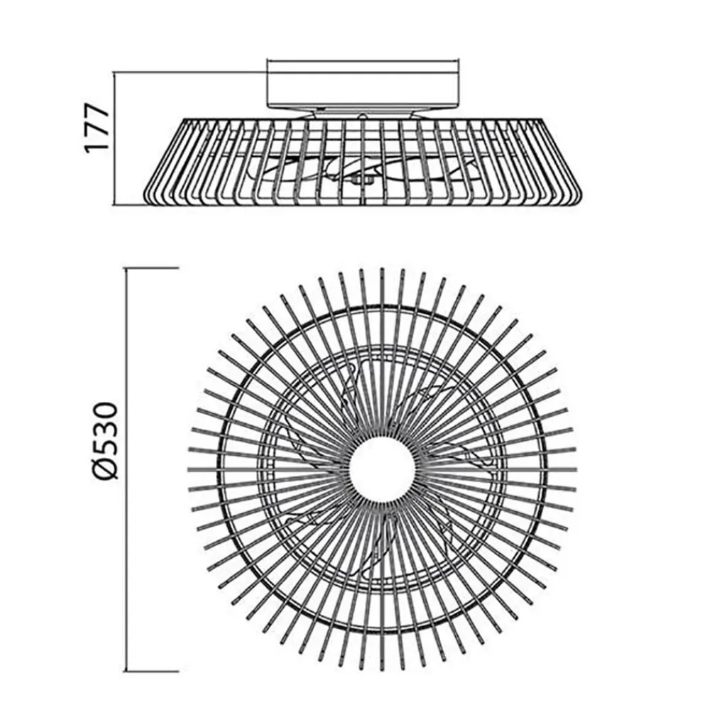 Straluma Plafondventilator mini wit inclusief dimbaar LED> Plafondlampen|Plafondventilatoren met lamp