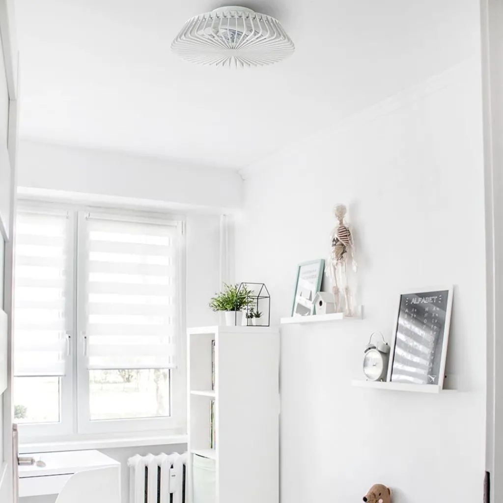 Straluma Plafondventilator mini wit inclusief dimbaar LED> Plafondlampen|Plafondventilatoren met lamp
