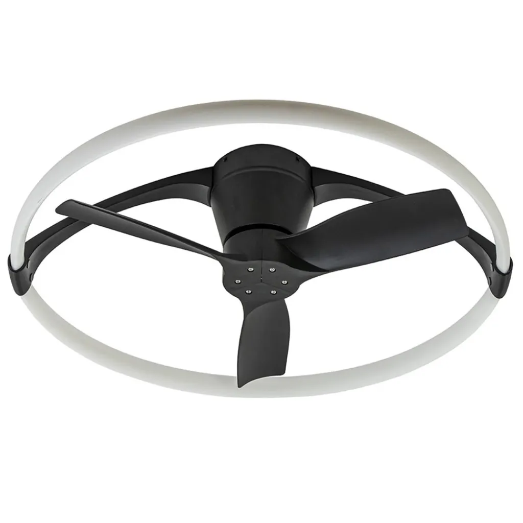 Straluma Plafondventilator Nepal Mini zwart> Plafondlampen|Plafondventilatoren met lamp