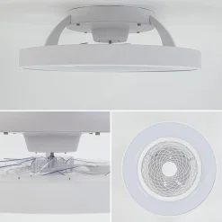 Straluma Plafondventilator Tibet wit ab/app CCT></noscript> Plafondlampen|Plafondventilatoren met lamp