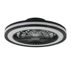 Straluma Plafondventilator zwart inclusief dimbaar LED en kleur> Plafondlampen|Plafondventilatoren met lamp