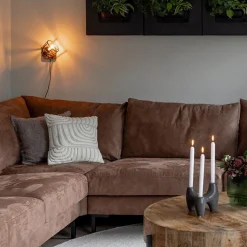 Straluma Plafond/wandlamp Matrix zwarte korf met hout></noscript> Wandlampen|Kooilampen