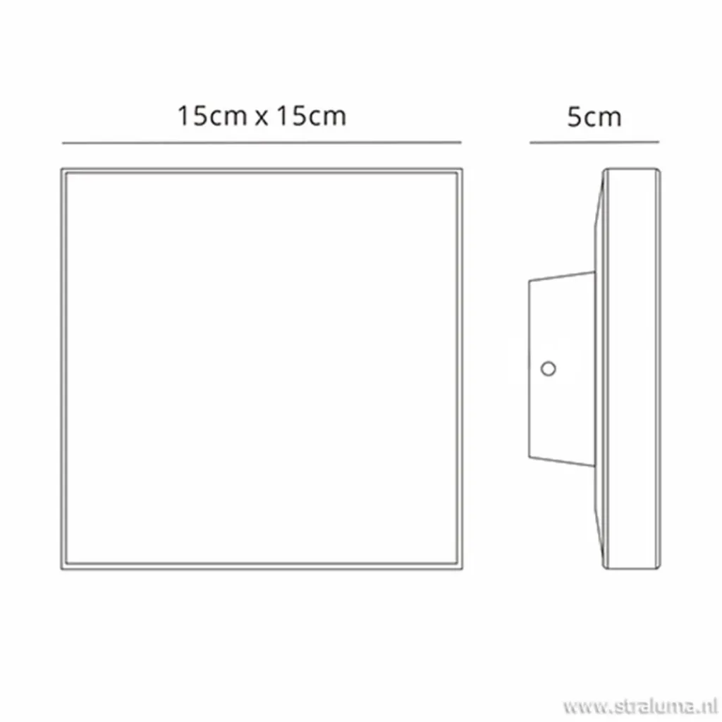 Straluma Plafond/wandlamp square antraciet> Wandlampen|Buitenlampen