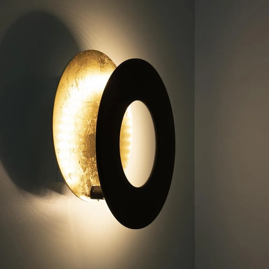 Straluma Plafond/wandlamp Vera 21 goldleaf/zwart> Plafondlampen|Wandlampen