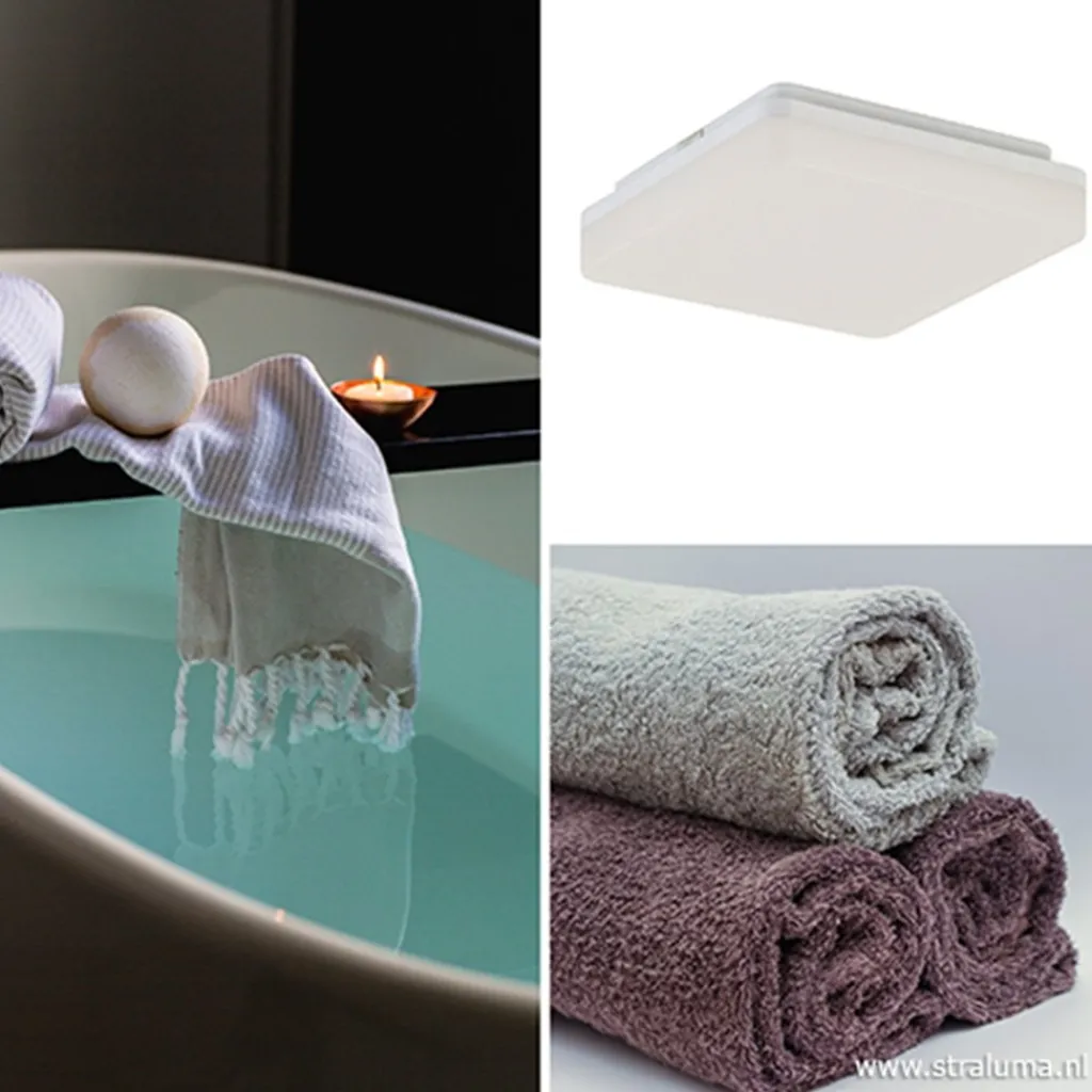 Straluma Plafonnière Basic square wit 3000K IP44> Plafondlampen|Plafonnières