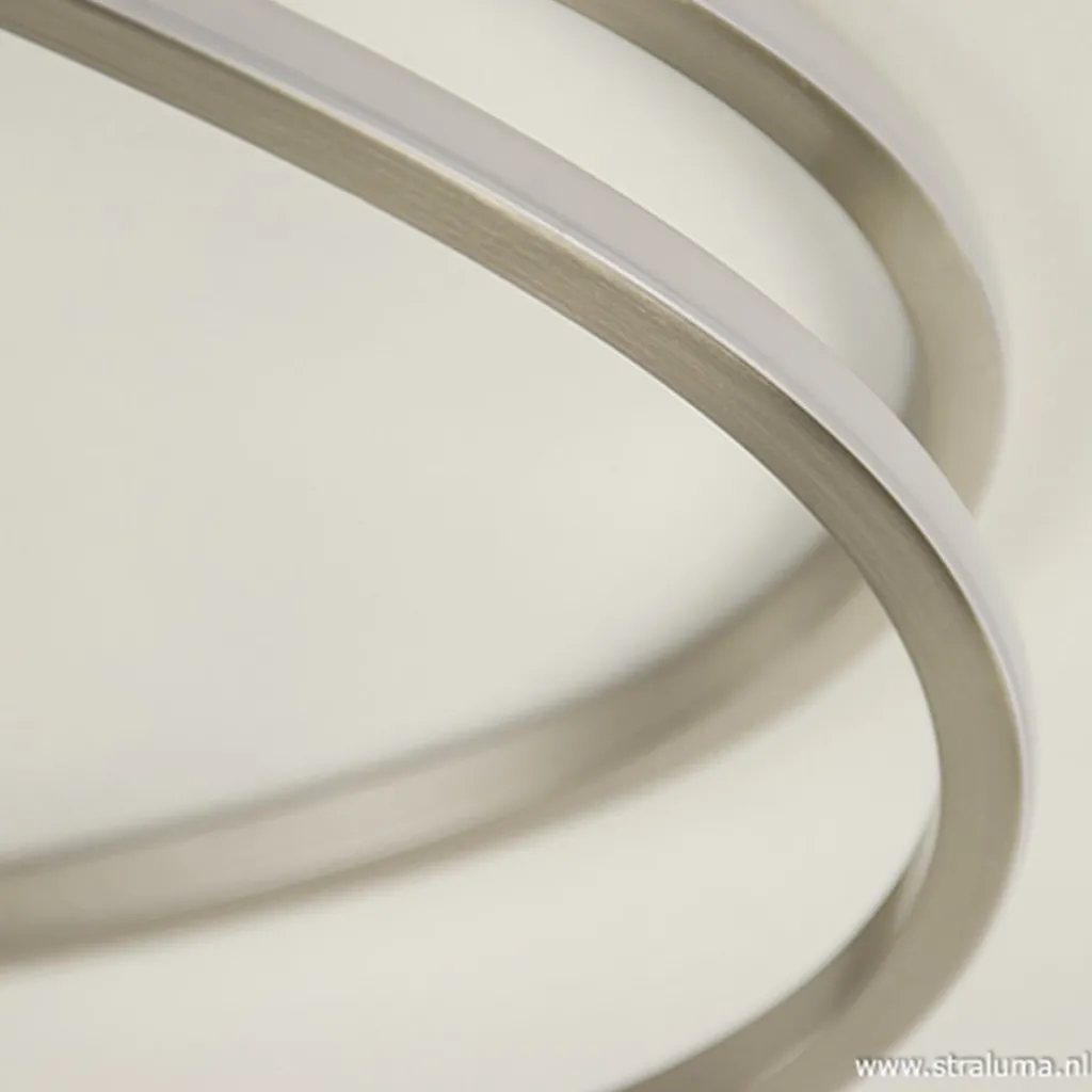 Straluma Plafonnière Eclipse nikkel led 3-st.dimb> Plafondlampen|Plafonnières