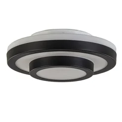 Straluma Plafonnière Master zwart+opaal glas IP44> Plafonnières|Keukenverlichting