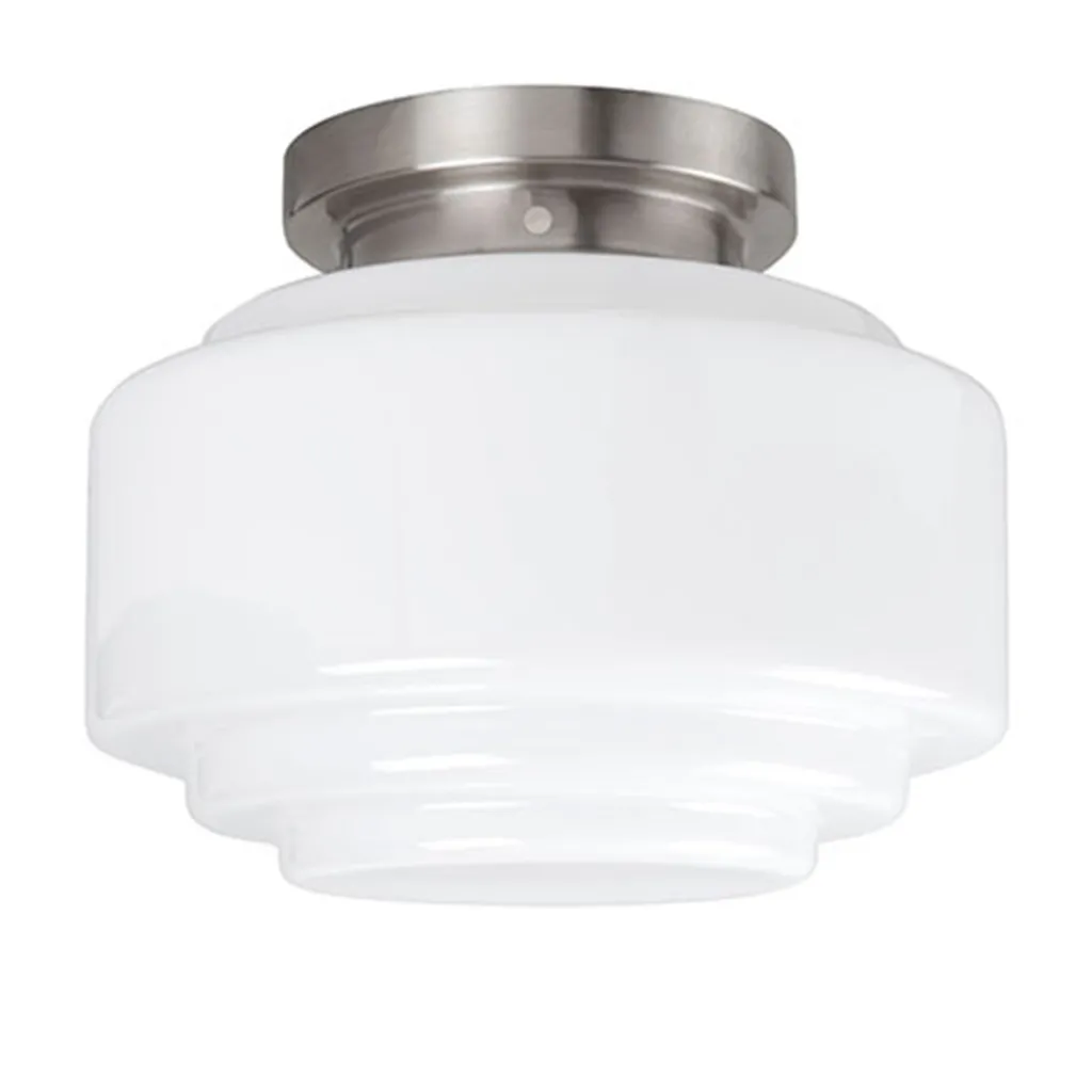 Straluma Plafonnière retro opaal glas/staal> Plafonnières|Woonkamerlampen