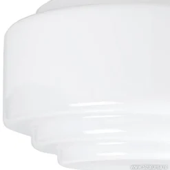 Straluma Plafonnière retro opaal glas/staal> Plafonnières|Woonkamerlampen