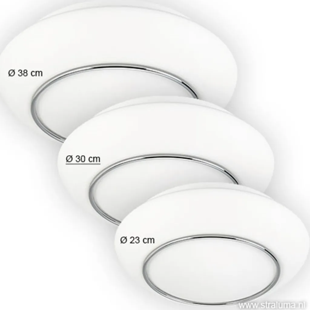 Straluma Plafonnière Tornado chroom/wit 30cm IP44> Plafonnières|Keukenverlichting