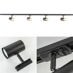 Straluma Rail Trackline set 1.5m zwart 4 spots></noscript> Plafondlampen|Opbouwspots