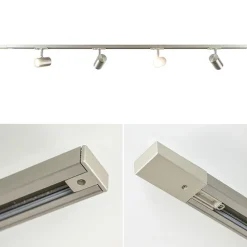 Straluma Railsysteem 1,5m nikkel met 4 verstelbare spots></noscript> Opbouwspots|Woonkamerlampen