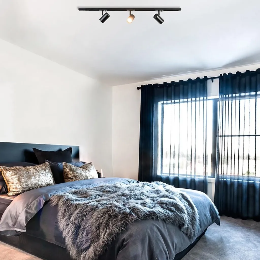 Straluma Railsysteem zwart 1mtr compleet met 3xspot> Opbouwspots|Keukenverlichting