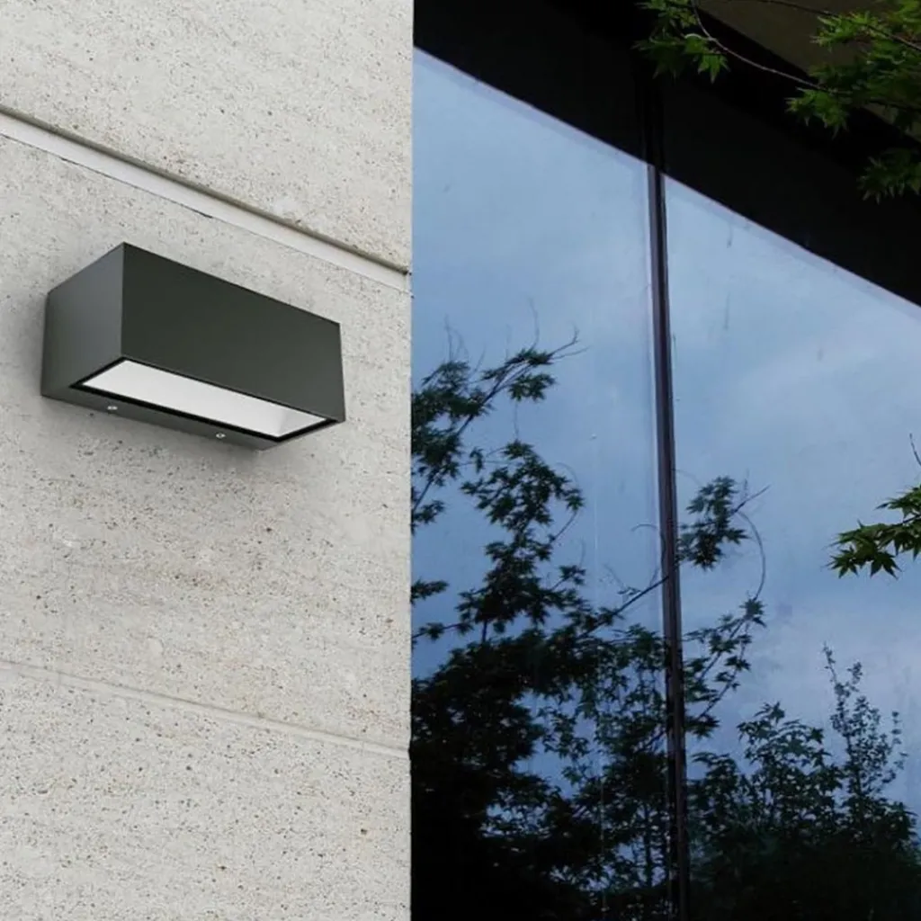 Straluma Rechthoekige LED buitenlamp up+down mat zwart> Wandlampen|Buitenlampen