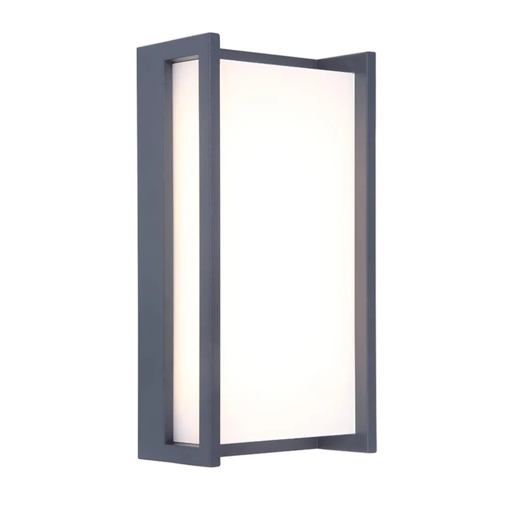 Straluma Rechthoekige LED buitenlamp donker grijs IP54> Wandlampen|Buitenlampen