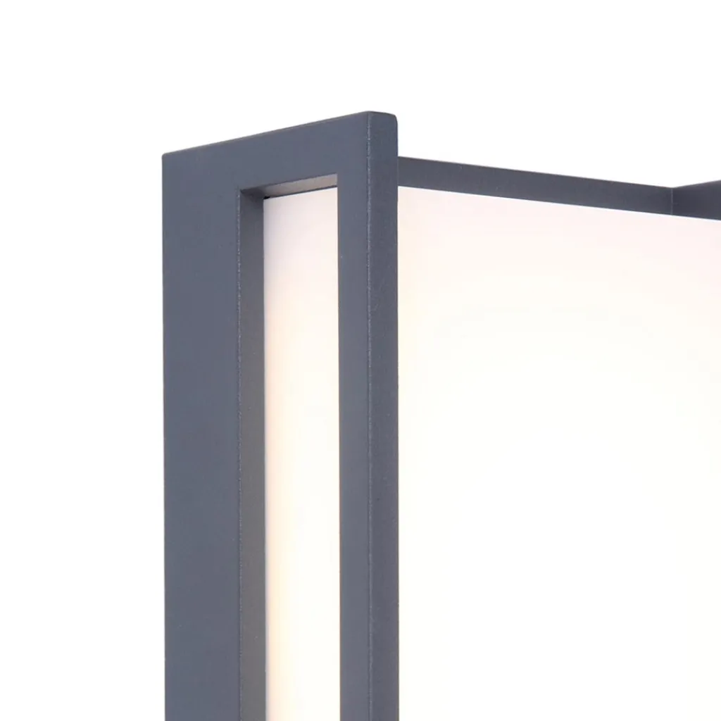 Straluma Rechthoekige LED buitenlamp donker grijs IP54> Wandlampen|Buitenlampen