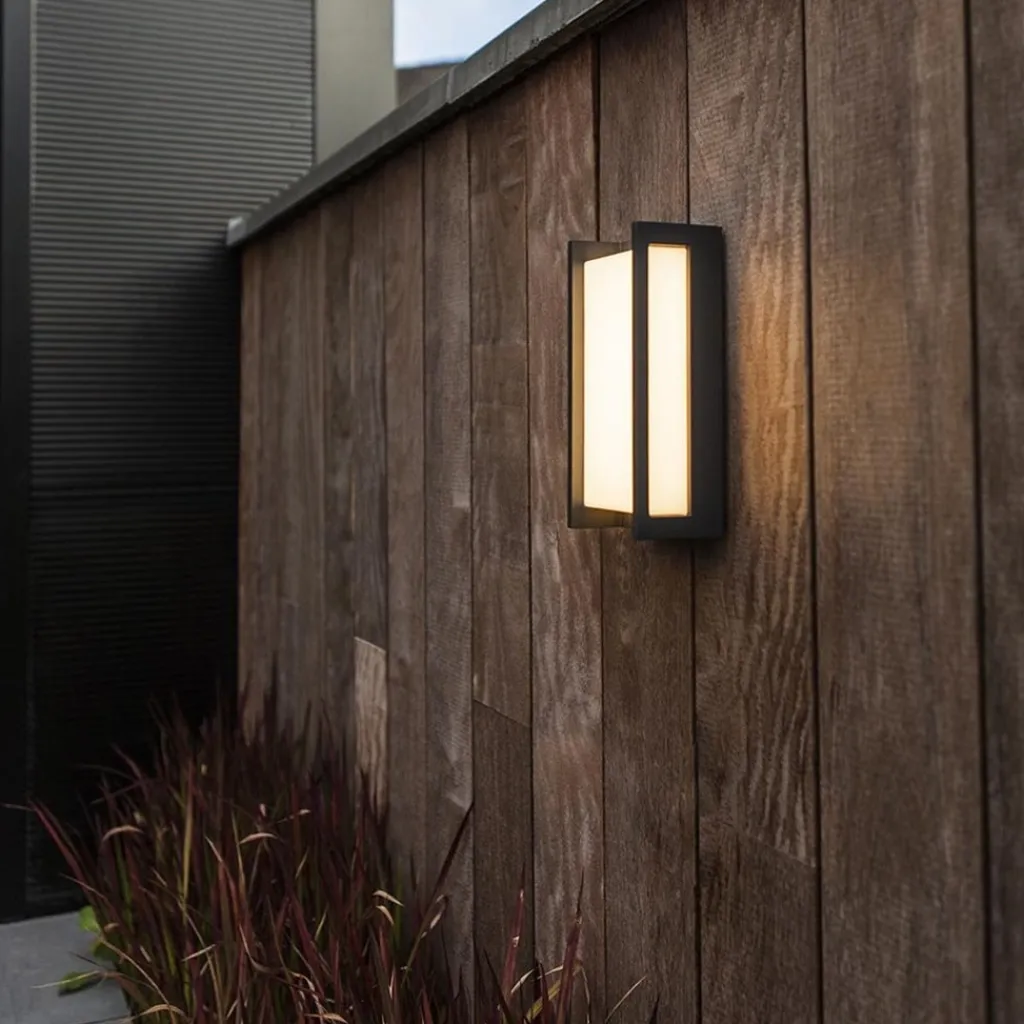 Straluma Rechthoekige LED buitenlamp donker grijs IP54> Wandlampen|Buitenlampen